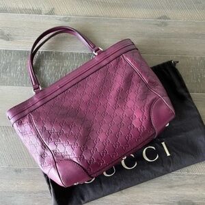 GUCCI| MAYFAIR RED LEATHER TOTE